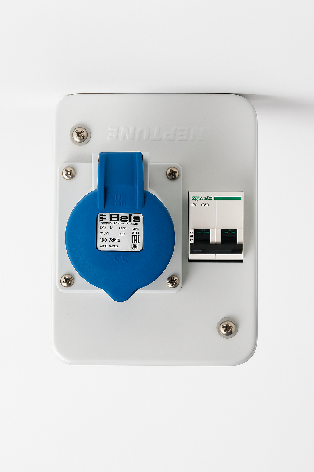 Industrial Socket Box 32A 1-Phase with MCB