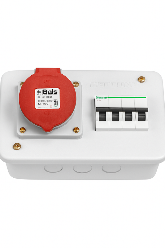 Industrial Socket Box 32A 3-Phase with MCB