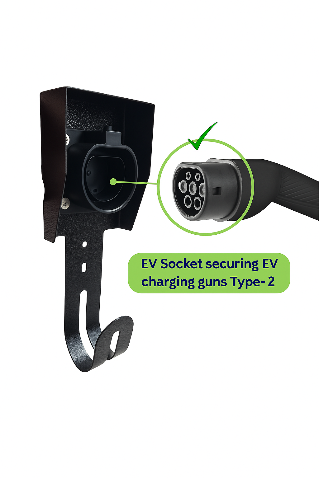 EV Charging Cable Holder with EV socket