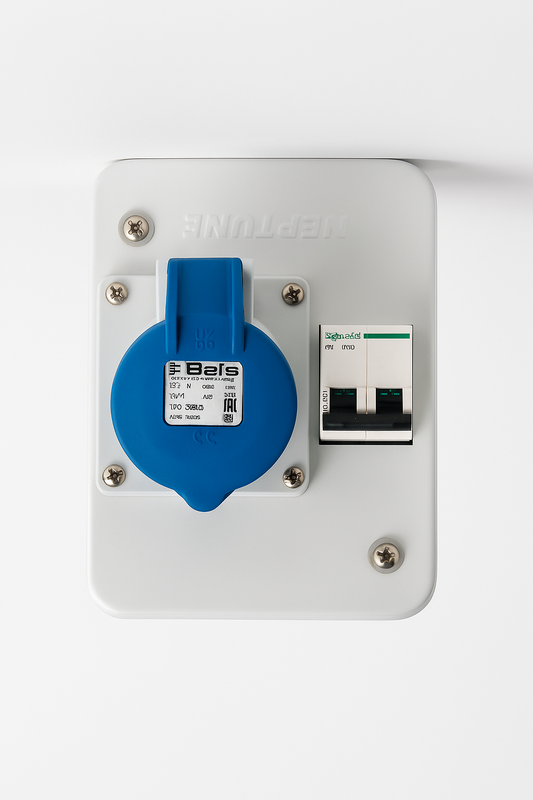 Industrial Socket Box 32A 1-Phase with MCB
