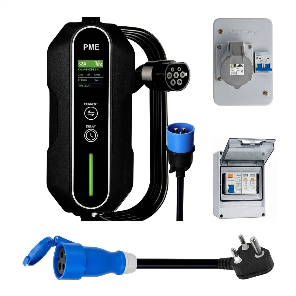 EV Charger 7.2kW Fullkit with Enhanced Safety
