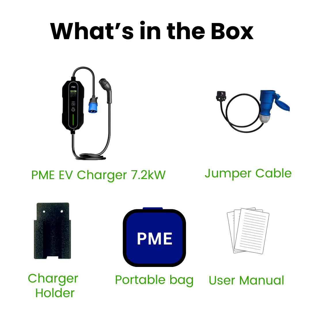EV Charger 7.2kW (Hypercharge) + Jumper cable