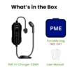 PME EV Charger3.6kW Box Contents viz. EV charger, user manual and free carrying portable bag & gift