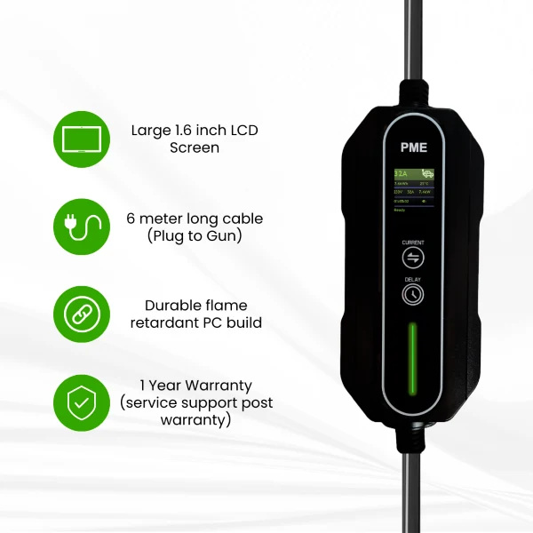 7.2kW EV Portable Charger Features