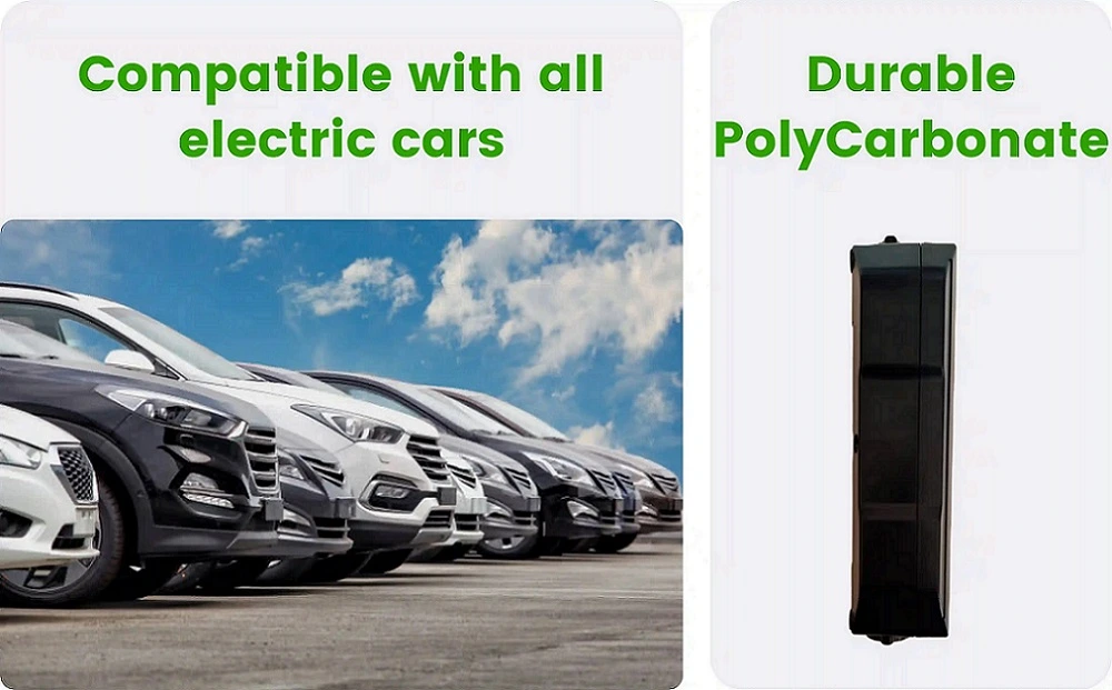 3.6kW Ev charger by PME compatible with all cars and durable polycarbonate build